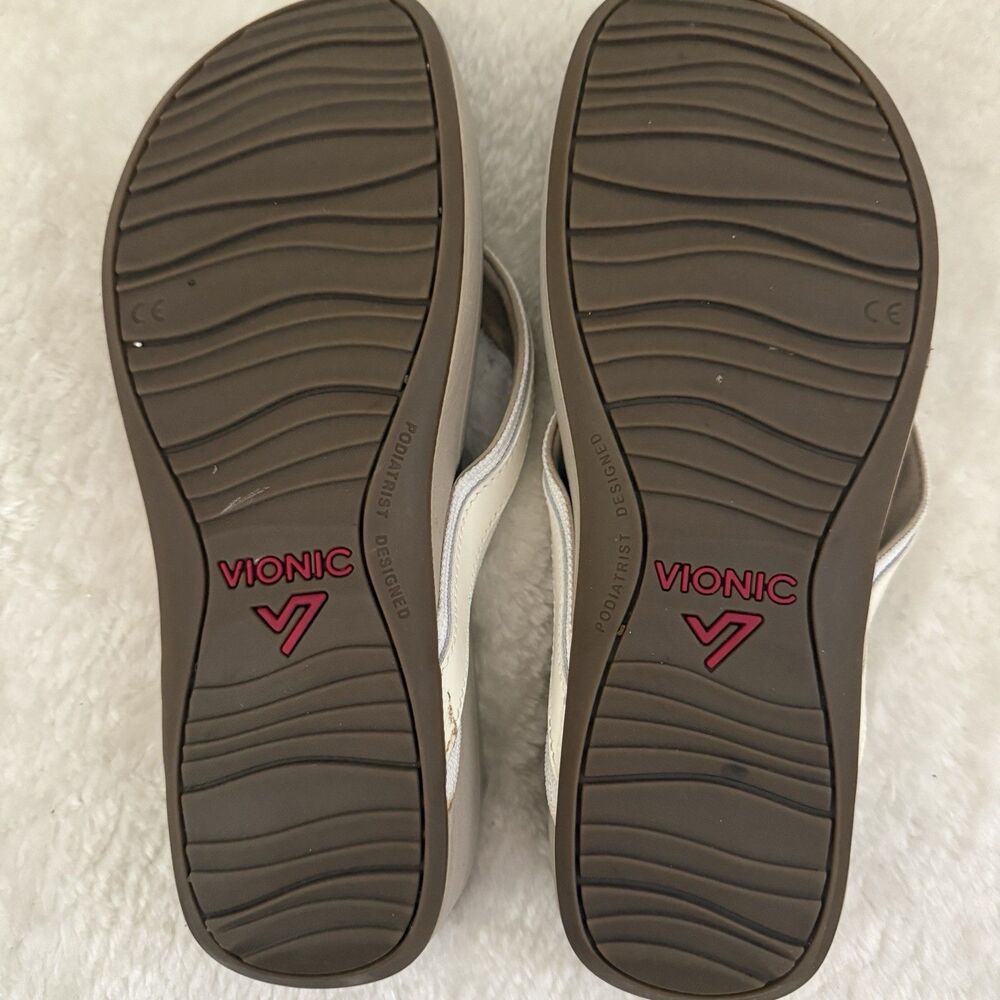 Vionic Beige Nude High Tide Platform Sandals Flip… - image 7